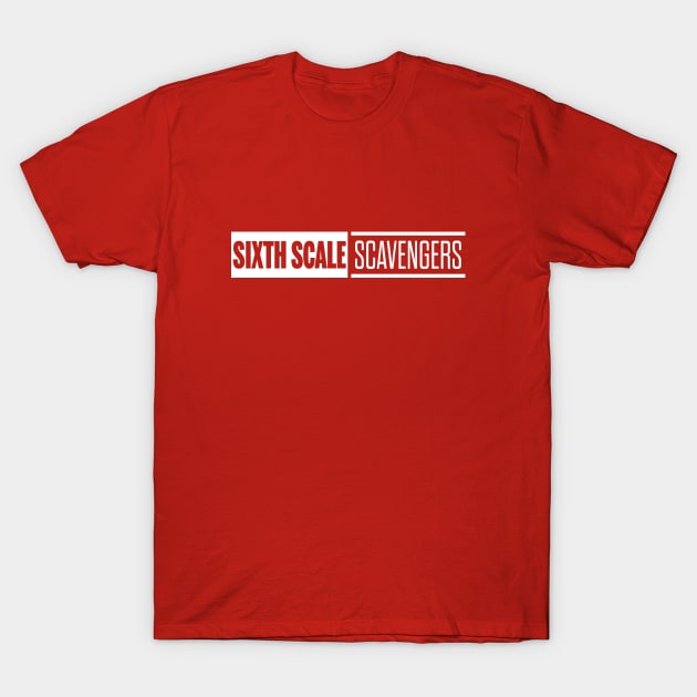 Sixth Scale Scavengers Banner Logo (White) T-Shirt by SixthScaleScavengers